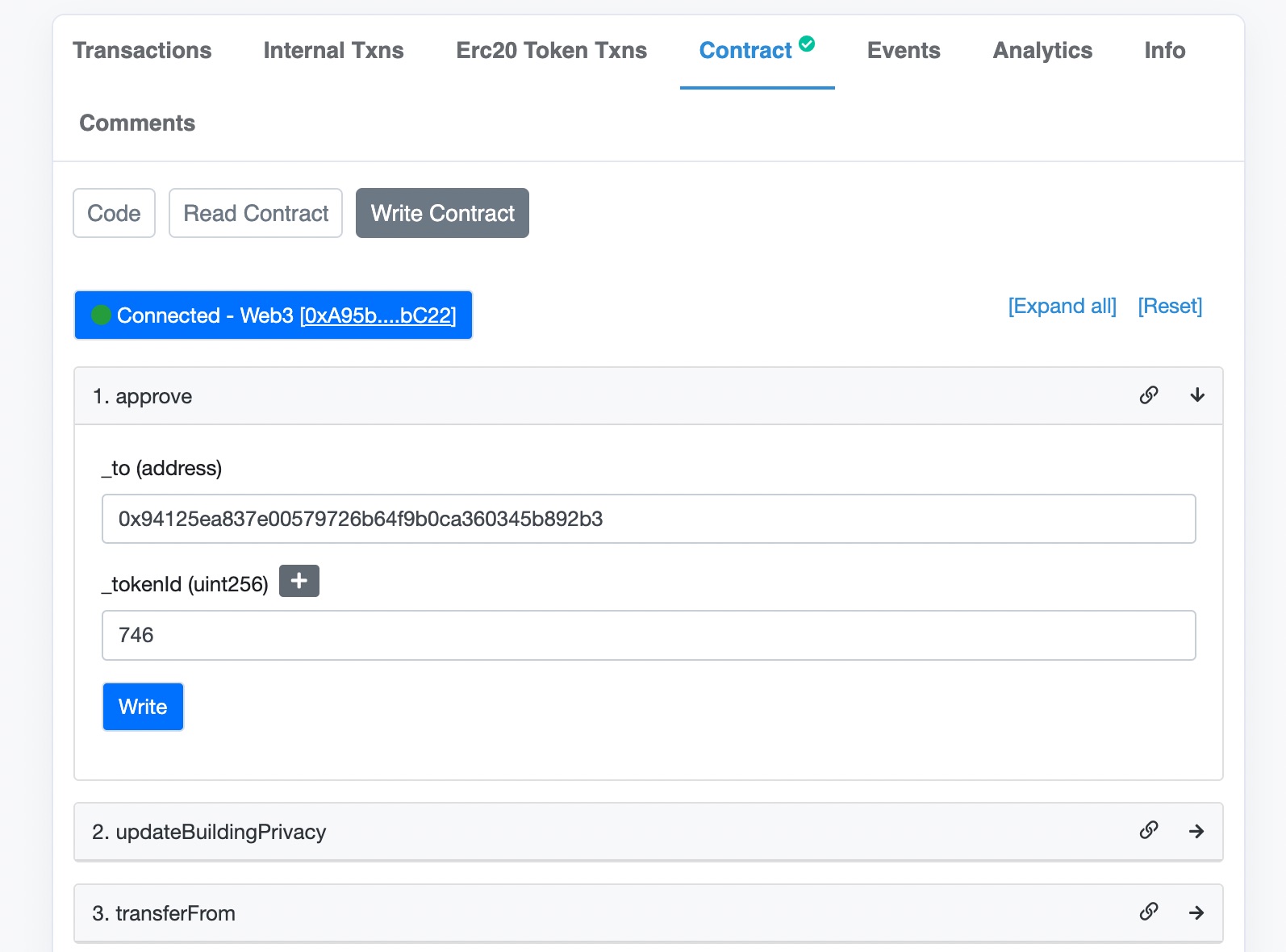 Aether Wrapper Approve